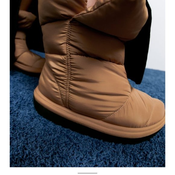 Zara quilted low heel ankle boots New - Picture 5 of 5